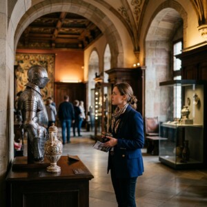 Wnętrze Galerii Malarstwa i Rzeźby w Muzeum Narodowym w Poznaniu z bogatymi zbiorami sztuki polskiej i europejskiej...