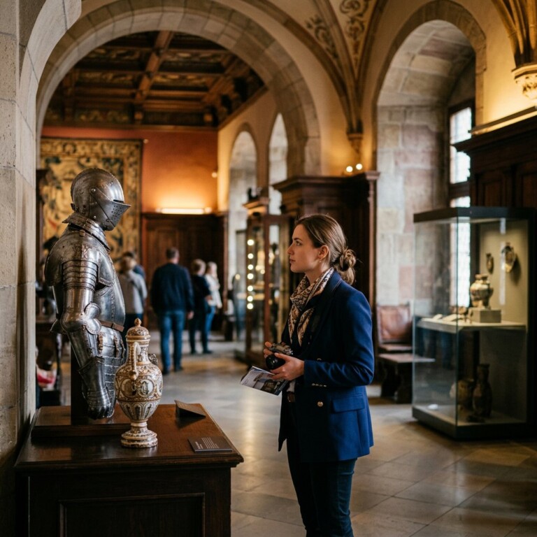 Wnętrze Galerii Malarstwa i Rzeźby w Muzeum Narodowym w Poznaniu z bogatymi zbiorami sztuki polskiej i europejskiej...